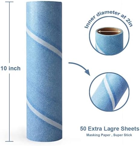 Leo Large 10-Inch Wide Lint Roller Refills 6 Rolls 300 Ultra-Wide Sheets - Image 2