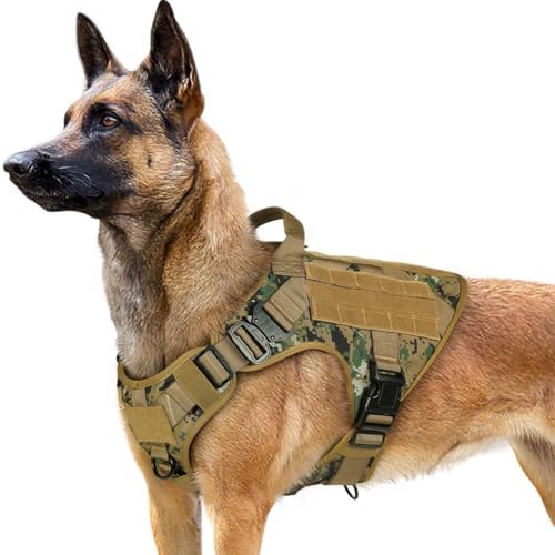 rabbitgoo Tactical Dog Harness for Large, Heavy Duty Military No Pull Vest by rabbitgoo