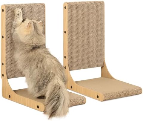 Zakkart 2-Pack L-Shaped Cat Scratching Board, 19.7" Tall by Zakkart