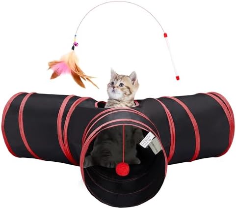 Tempcore Cat Tunnel, 3-Way Collapsible Toy by Tempcore