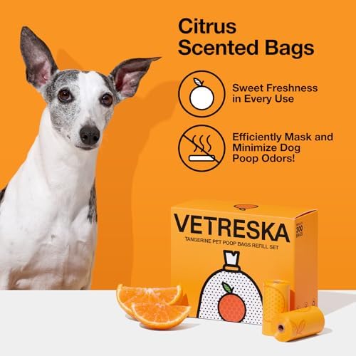 VETRESKA Citrus Scented Dog Poop Bags, Leak Proof - Image 4