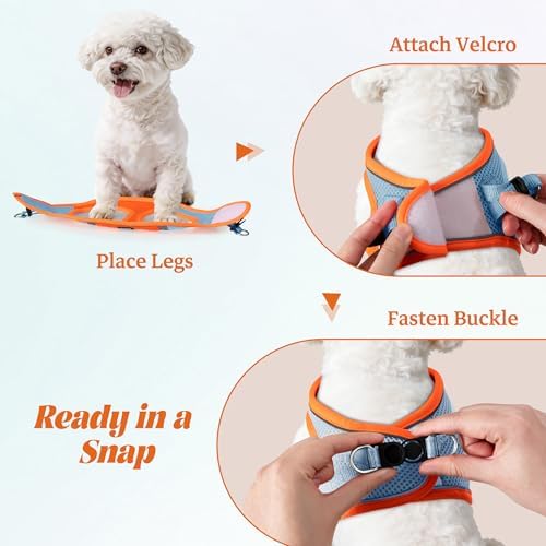 No Pull Dog Puppy Harness and Leash Set Reflective Mesh Vest Large - Image 4