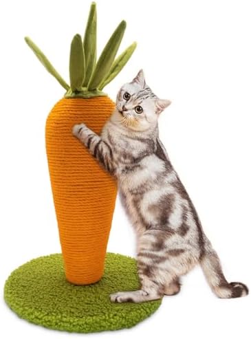 AUSCAT Cat Scratching Post, Cute Carrot Scratching Post, Nature Sisal Cat by AUSCAT