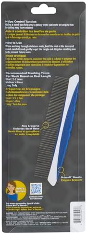 JW Pet Company 8-Inch Gripsoft Rotating Comfort Comb, Fine and Coarse - Image 5