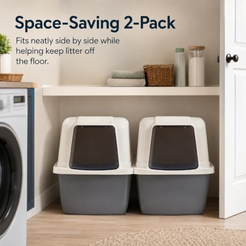 Extra-Large Hooded Cat Litter Box 2-Pack, - Image 3