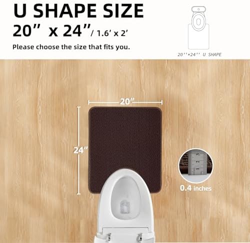 TYUU Toilet Rug, Thin Toilet Rugs U Shaped Washable Non Slip Absorbent Quick - Image 2