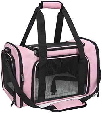 Soft Sided Carrier for Small Medium Cats Dogs, TSA Airline Approved Collapsible by NextFri