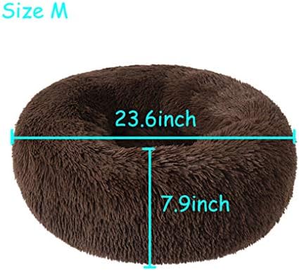 Dog Bed for Small Dogs & Cats, 24 Inch Medium Fluffy Washable Donut Bed - Image 5