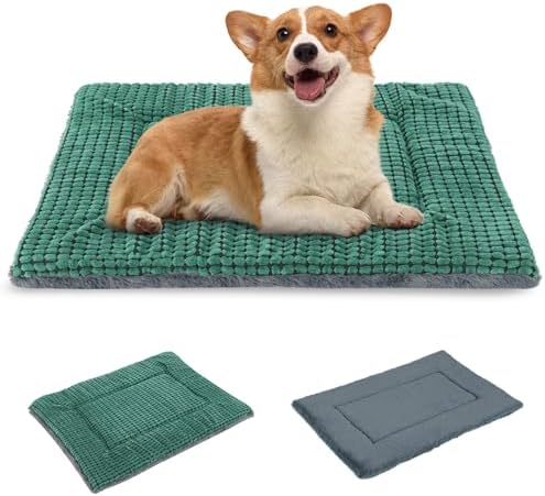 BVAGSS Reversible Dog Crate Pad, Memory Foam Pet Bed Mat, Soft Warm Machine by BVAGSS
