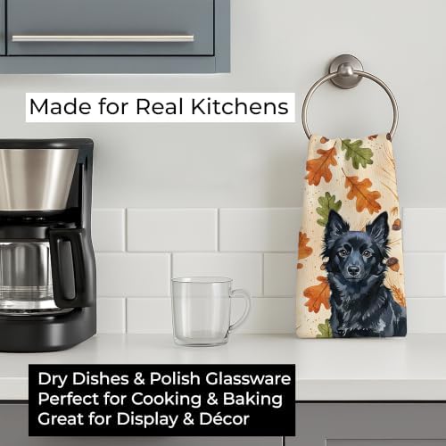 Caroline's Treasures Schipperke Dogs Kitchen Towel 15x25 in - Image 3