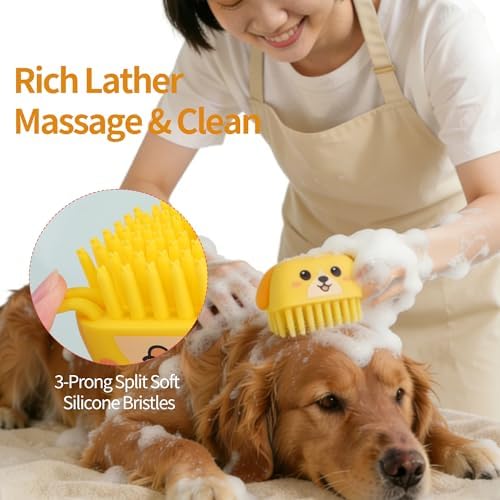 3PCS Pet Grooming Kit – Dog Bath Brush - Image 2