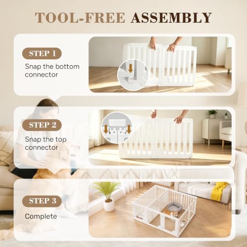 Heeyoo Clear Acrylic Dog Playpen 12 Panels - - Image 7
