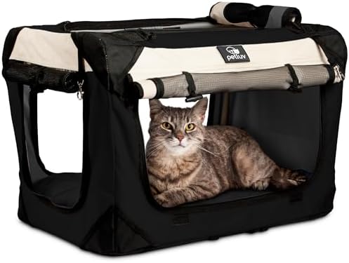 Cat & Dog Pet Carrier, Fits 2 Cats or Medium Dog Comfortably by PetLuv