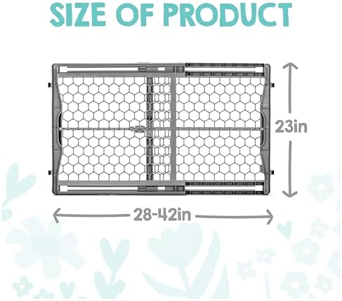 Regalo 28"-42" Extra Wide Plastic Baby Gate, Bottom of Stairs & Doorways - Image 2
