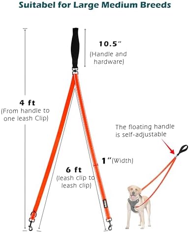 PetBonus Two Point Control Dog Leash, No Tangle Training Walking Leashes - Image 4