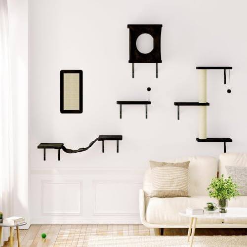 Cat Wall Shelves, 10-in-1 Wall-Mounted Cat Furniture Set - Image 7
