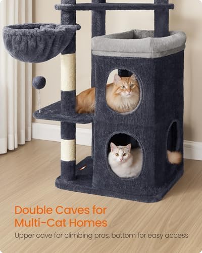 Feandrea Cat Tree Indoor, Dark Gray - Image 3
