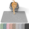 OHMO Cat Litter Mat, 23.5x16 Silicone Trapping Mat Grey by OHMO