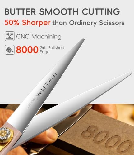 7'' Dog Straight Scissors for Grooming 440C Stainless Steel Rose Gold - Image 4