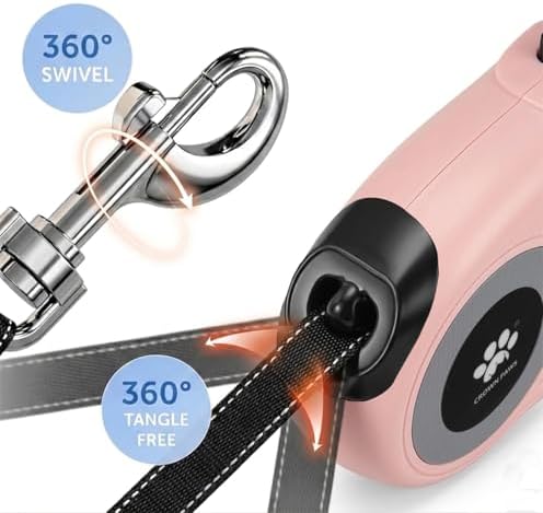 16 ft Retractable Dog Leash for Extra Large Dogs up to 130 lbs, Tangle-Free - Image 3