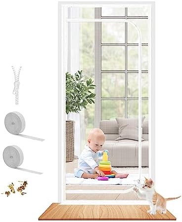 Upgraded Reinforced Cat Screen Door Fits Door Size 30''x 80'', Heavy Duty Pets by Dixutzi