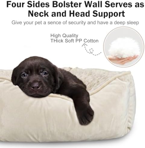 JOEJOY Rectangle Dog Bed for Large Medium Small Dogs - Image 3