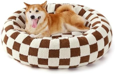 LE SURE Shown on TV Jacquard Donut Dog Beds Large Sized Dog by Lesure