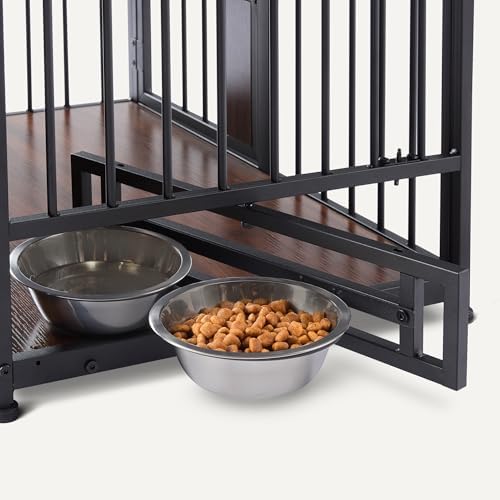 Amazon Basics Furniture Style Dog Crate, Sturdy Wooden Pet Kennel, End Table - Image 3