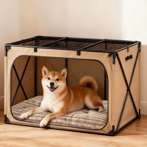 FURTIME Washable Dog Bed Medium Size Dogs, Deluxe Dog Crate Beds - Image 4