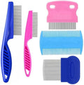 5 Pack Flea Lice Comb, Stainless Steel Dog Cat Grooming Combs by JUWANTU