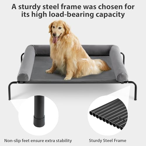 RRPETHOME Large Elevated Cooling Cot, Portable Outdoor Raised Dog Bed - Image 6
