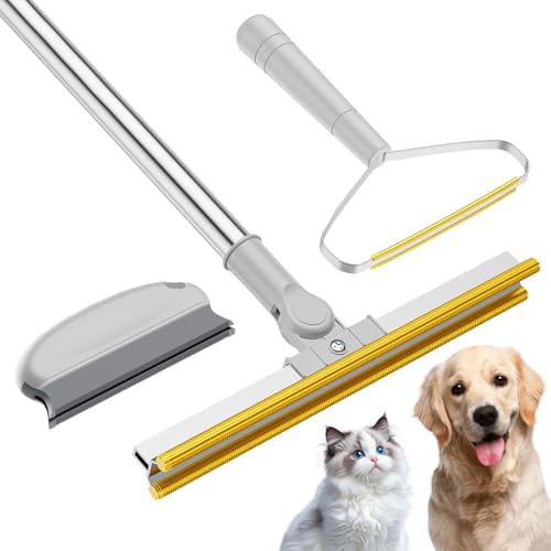 3 in 1 Carpet Rake for Pet Hair Removal by Bolfie