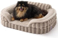 LE SURE Cute Cozy High Back Orthopedic Small Dog Bed by Lesure