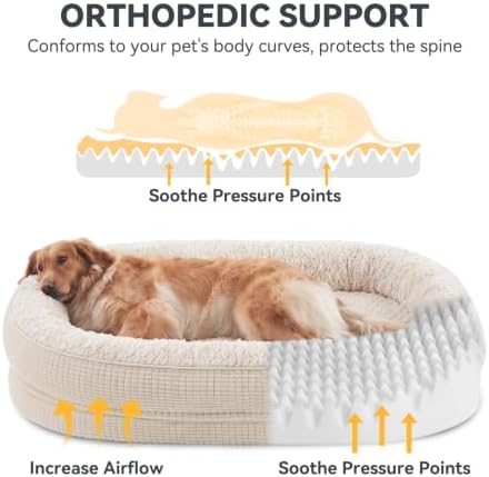 JOEJOY Orthopedic Dog Bed for Extra Large Dogs, Egg-Crate Memory Foam Pet Bed - Image 2