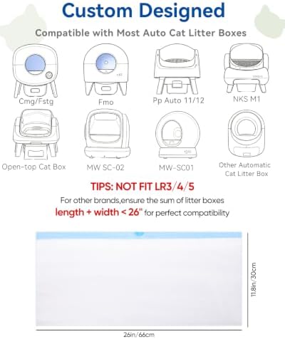 30 Count 26"x11.8" Cat Litter Box Bags Liners - Image 2