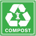 Compost Aluminum Metal Sign | Indoor Outdoor UV Stable & Weatherproof | Home by Unknown