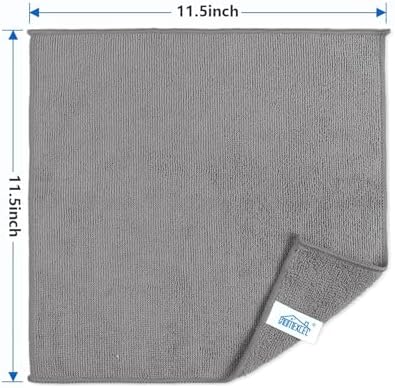HOMEXCEL Grey Cleaning Rags 5 Pack, Highly Absorbent Microfiber Cleaning Cloth - Image 2