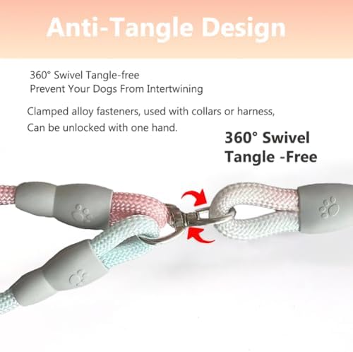 Double Dog Leash for Two Dogs Walking & Training Trangle Free - Image 4