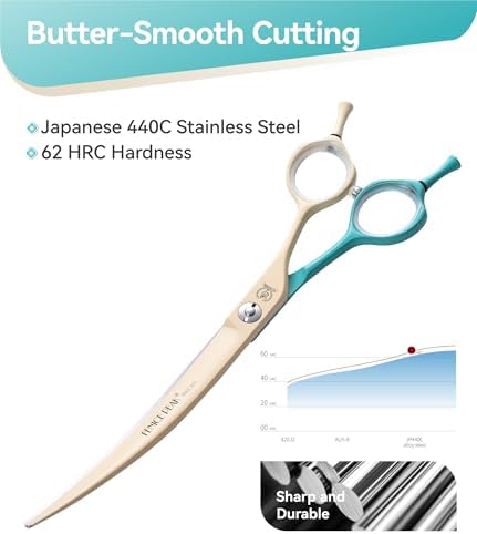 Curved Dog Grooming Scissors - Image 2