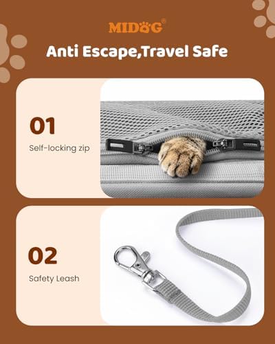 MIDOG Soft Cat Carrier Airline Approved, Expandable - Image 4