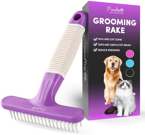 POODLIE Poodle Pet Dog Grooming Rake| Dematting Tool by Poodlie