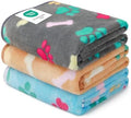Luciphia 1 Pack 3 Blankets Fluffy Premium Fleece Pet Blanket Flannel Paw by luciphia