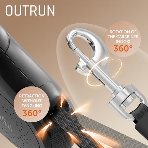 OUTRUN Retractable Dog Leash 16 FT Tape, No Tangle - Image 5