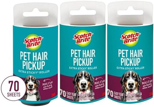 Scotch-Brite Pet Hair Pickup Extra Sticky Lint Roller Refills, Refills Only - Image 2