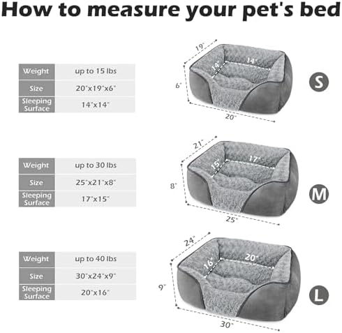 INVENHO Medium Dog Bed Rectangle Washable Orthopedic Soft Calming Sleeping - Image 3
