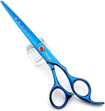 KINGSTAR 7.0in Titanium Blue Professional Pet Grooming Scissors Set, Straight & - Image 4