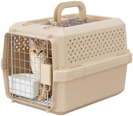 RIZZARI Dog Travel Carrier Crate: Lightweight Handle Ventilated Design by RIZZARI