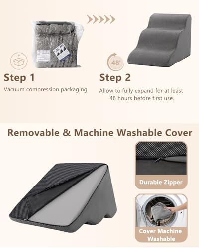 Aodisman Dog Stairs for Small Dogs, 3 Step Dog Ramp for Couch, Non-Slip Steps - Image 3