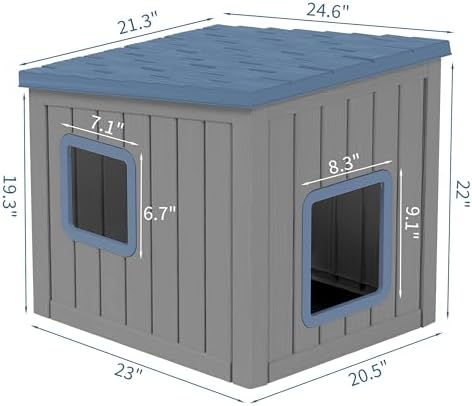NUNU LAB Cat Litter Box Enclosure, Outdoor Cat House – Weatherproof & UV - Image 6