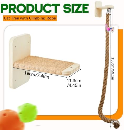 Weysat 2" x 4.92 ft Cat Climbing Rope - Image 2